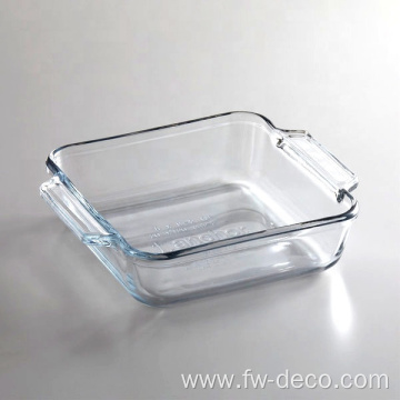 Premium 8" Clear Glass Square Baking Dish